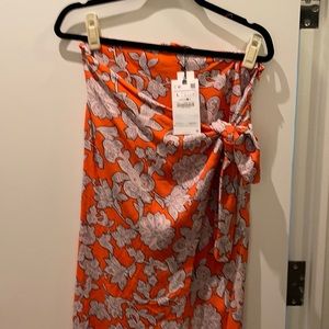 Zara printed skirt with knot
